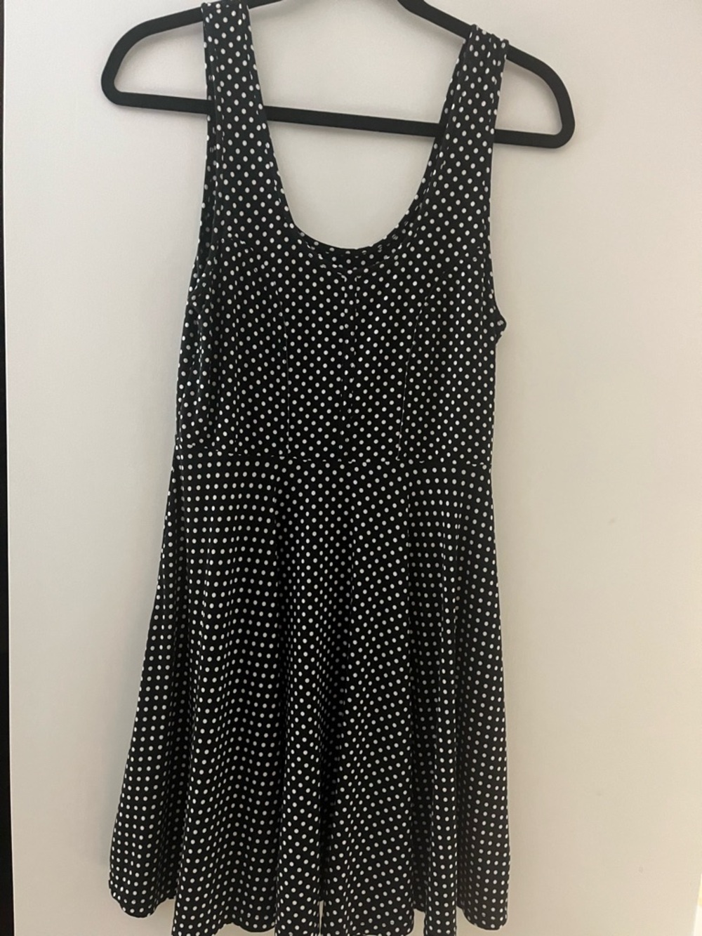 Free People Black Polka Dot Sleeveless Mini Dress